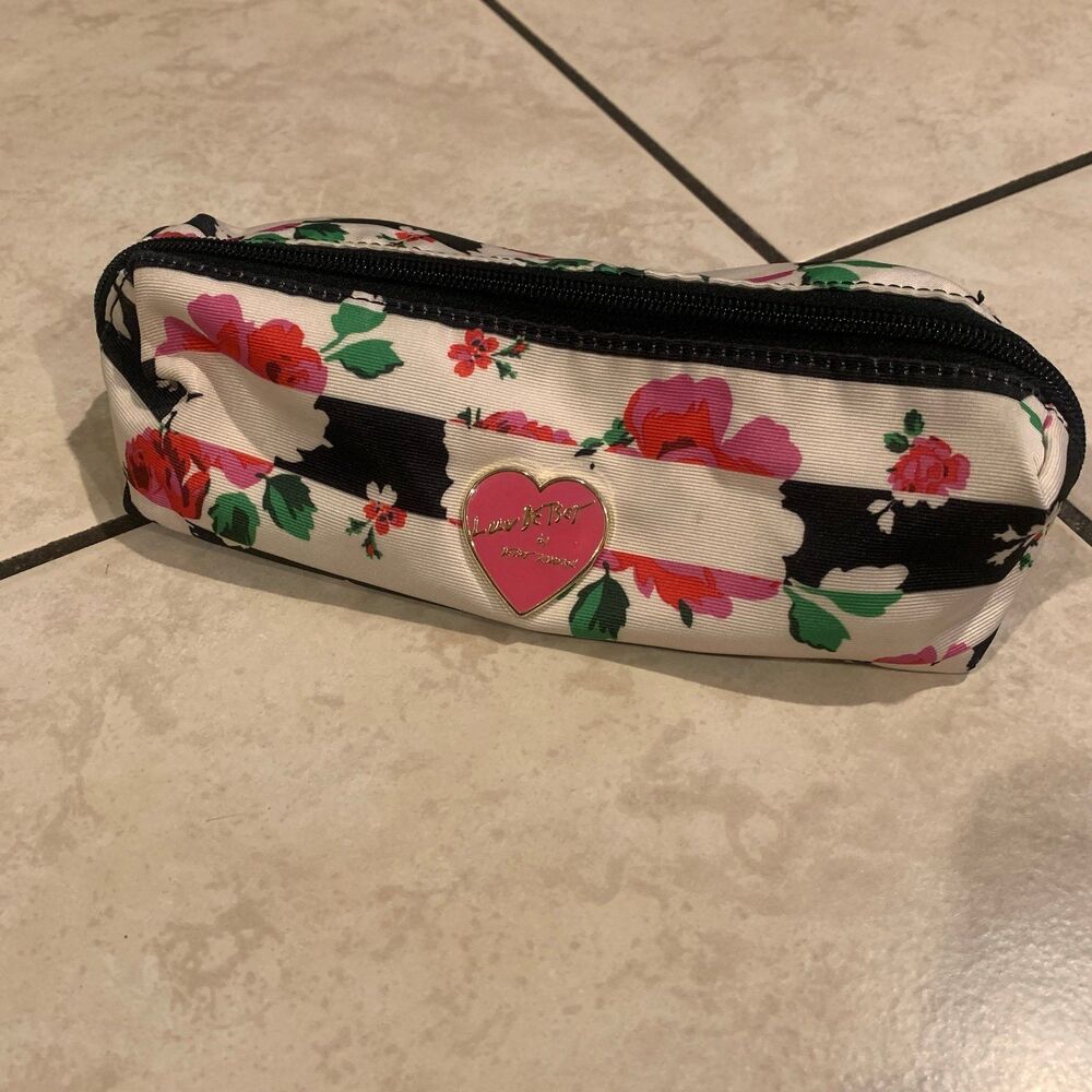 Betsey Johnson makeup brush bag